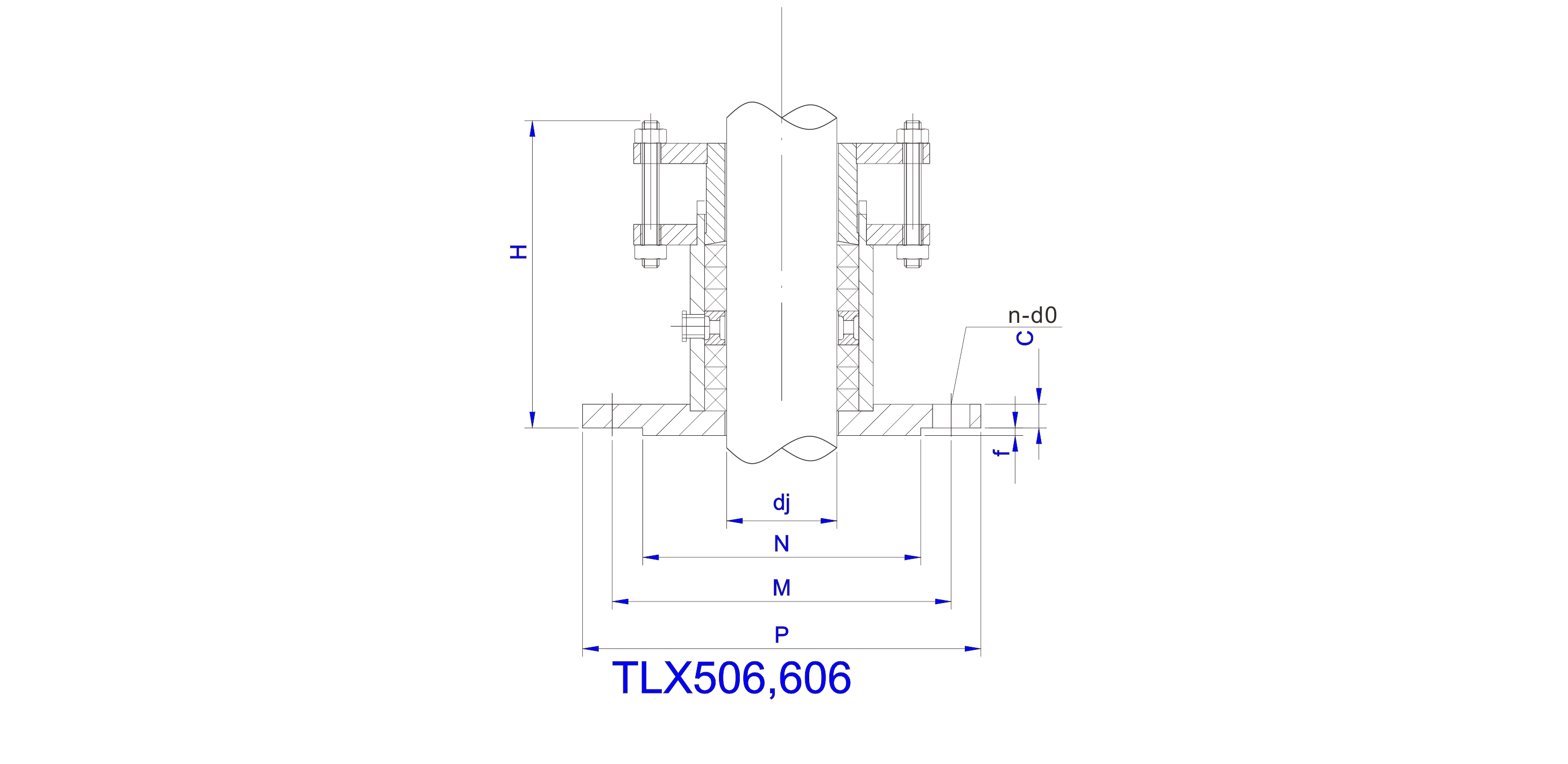   TLX506,606,516,616型號攪拌機(jī)填料箱設(shè)計圖